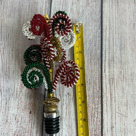 Pier 1 Imports Beaded Holiday Wine Stopper - Picture 4 of 4
